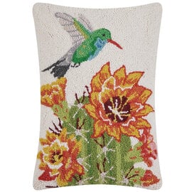 Peking Handicraft Pillow - Hummingbird Cactus