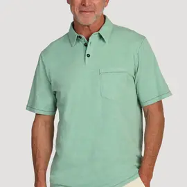 TRUE GRIT (GENEXUS) Men's Polo - Heritage Slub/Saddle Stitch