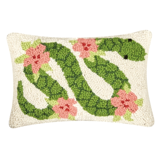 Peking Handicraft Pillow - Floral Snake