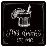 PETER PAUPER PRESS Coaster Set - Drinks on Me