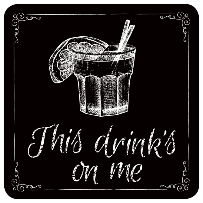PETER PAUPER PRESS Coaster Set - Drinks on Me