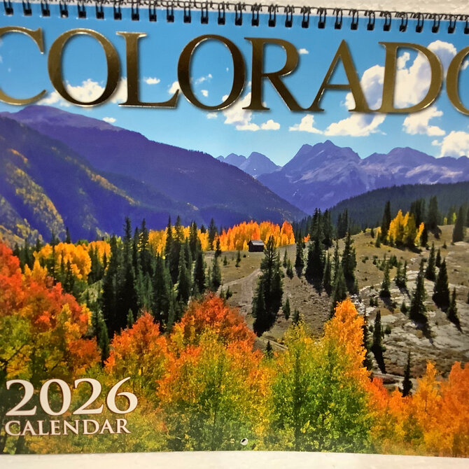 Sanborn Souvenir Co. Inc. Calendar - Colorado 2026