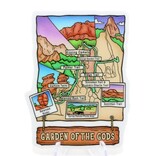 GRASSHOPPERS MERMAID Sticker - Garden of the Gods Park Map