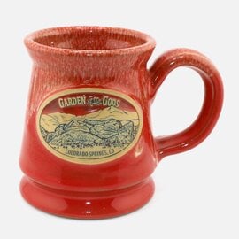 DENEEN POTTERY MUG W/ BASE - Garden of the Gods Light Red