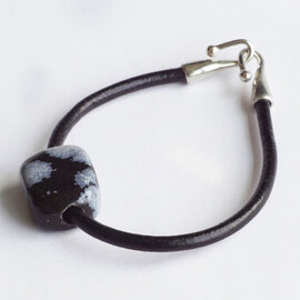 PETER WRIGHT Bracelet - Snowflake Obsidian Clasp