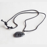 PETER WRIGHT Necklace - Snowflake Obsidian Heart