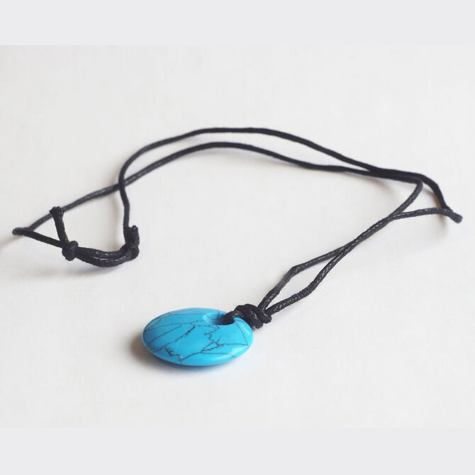 PETER WRIGHT Necklace - Turquoise Circle