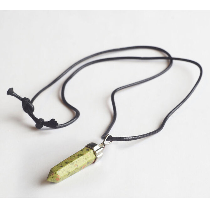 PETER WRIGHT Necklace - Unakite Point