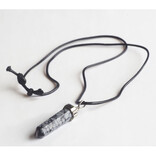 PETER WRIGHT Necklace - Snowflake Obsidian Point