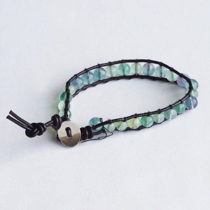 PETER WRIGHT Bracelet - Green Fluorite Braided