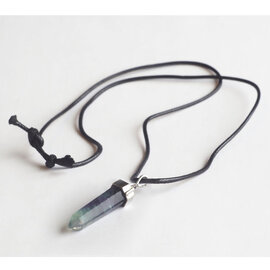 PETER WRIGHT Necklace - Rainbow Fluorite Point