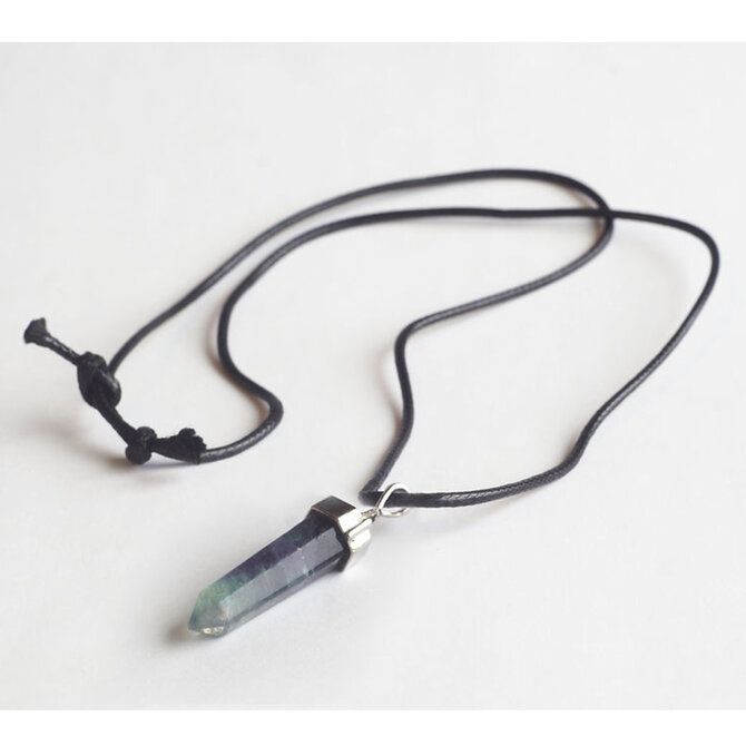 PETER WRIGHT Necklace - Rainbow Fluorite Point