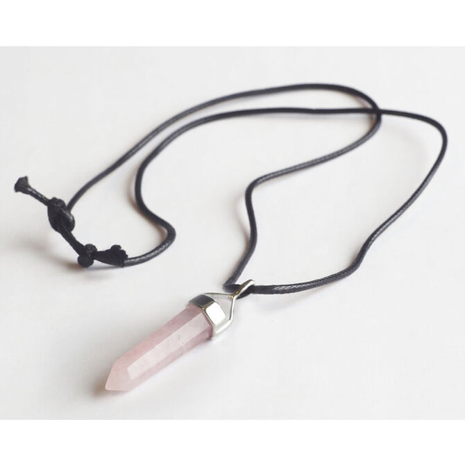 PETER WRIGHT Necklace - Rose Quartz Point