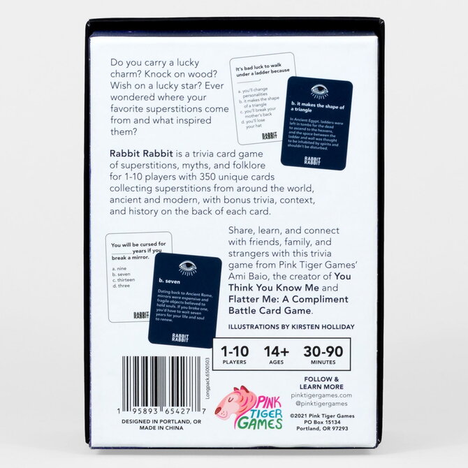 PINK TIGER GAMES Card Game - Rabbit Rabbit