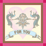 POTLUCK PRESS LLC Card - For You Heart/Birds POTLUCK PRESS LLC Card - For You Heart/Birds
