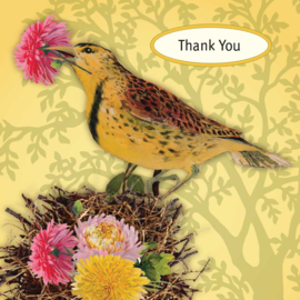 POTLUCK PRESS LLC Card - Thank You Yellow Bird POTLUCK PRESS LLC Card - Thank You Yellow Bird