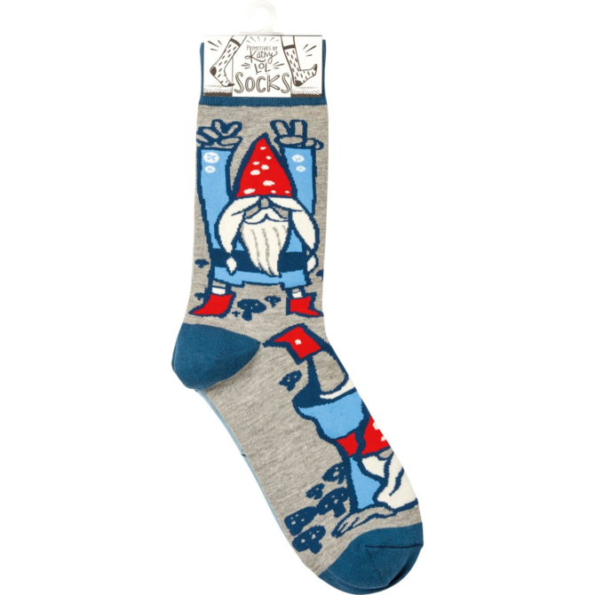 PRIMITIVES BY KATHY Socks - Gnomes & Mushrooms