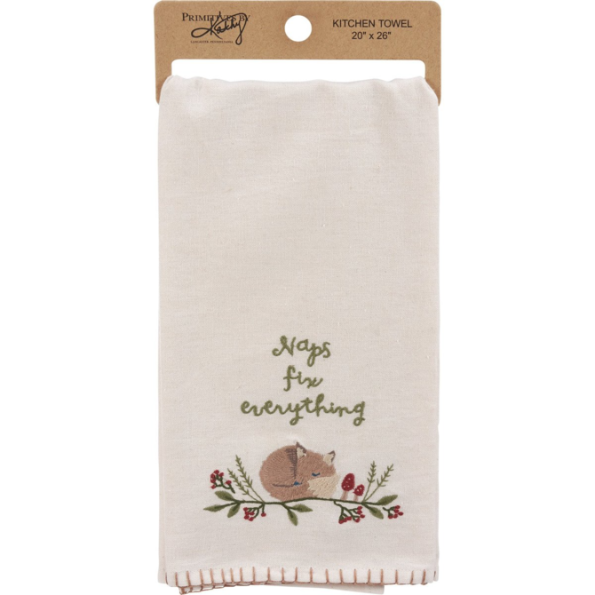 PRIMITIVES BY KATHY Tea Towel - Naps Fix Everything