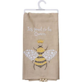 PRIMITIVES BY KATHY TEA TOWEL-QUEEN BEE
