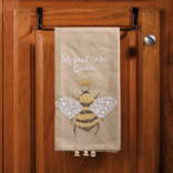 PRIMITIVES BY KATHY TEA TOWEL-QUEEN BEE