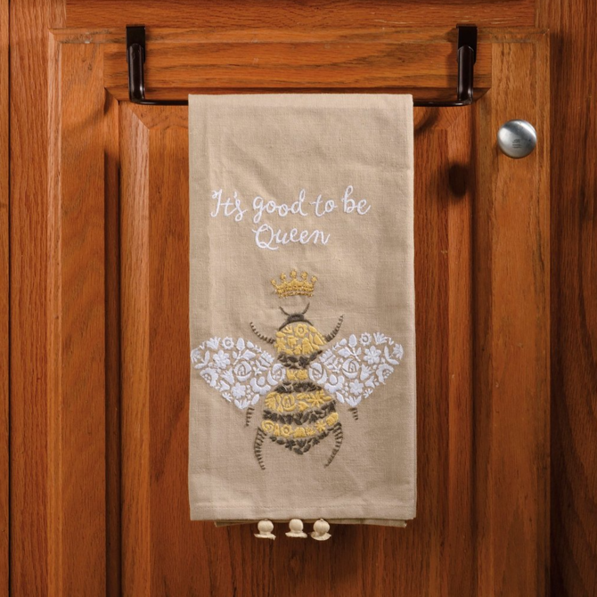 PRIMITIVES BY KATHY TEA TOWEL-QUEEN BEE