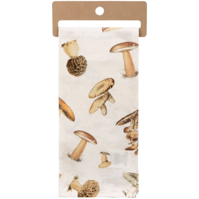 PRIMITIVES BY KATHY TEA TOWEL-SO MUSHROOM