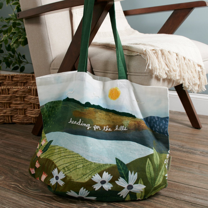 PRIMITIVES BY KATHY TOTE BAG-HEADING FOR THE HILLS