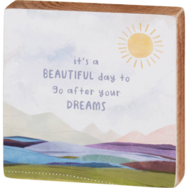 PRIMITIVES BY KATHY Block Sign - Your Dreams