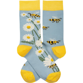 PRIMITIVES BY KATHY SOCKS-BEES & DAISIES