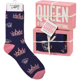 PRIMITIVES BY KATHY Box Sign/Sock Set - Queen