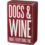 PRIMITIVES BY KATHY Box Sign/Sock Set - Dogs
