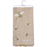 PRIMITIVES BY KATHY TEA TOWEL-BEELIEVE