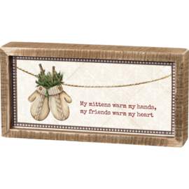 PRIMITIVES BY KATHY Box Sign - Warm My Heart