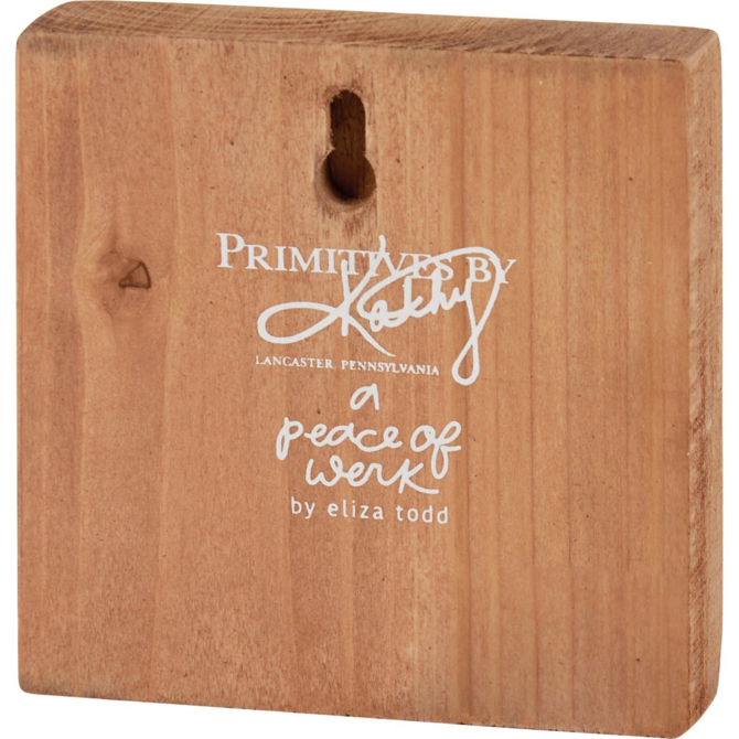 PRIMITIVES BY KATHY Block Sign - Start Again