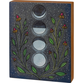 PRIMITIVES BY KATHY Block Sign - Moon Phases