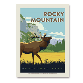 Pumpernickel Press Sticker - Bugling Elk Rocky Mountain National Park Pumpernickel Press Sticker - Bugling Elk Rocky Mountain National Park