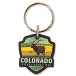 Pumpernickel Press KEYCHAIN-ELK COLORADO WOOD