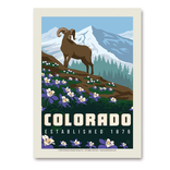 Pumpernickel Press STICKER-COLUMBINE COLORADO VERT