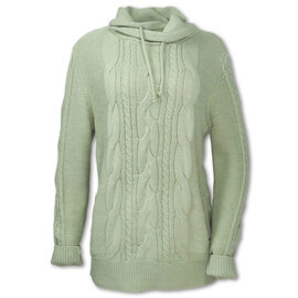 PURNELL Wool Blend Sweater - Cable Knit Cowlneck
