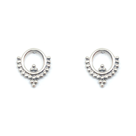 Bronwen Earring - Henna Silver Post