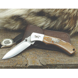BUFFALO DISTRIBUTING KNIFE-BROWING FLDR W/BUFF HIDE SHEATH
