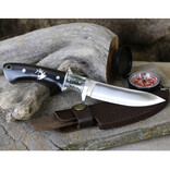 BUFFALO DISTRIBUTING KNIFE-FIXED BLADE BLK ZEBRA WOOD/ANTLER