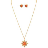 Rain Jewelry Collection Necklace/Earring Set - Sun Orange Opal Rain Jewelry Collection Necklace/Earring Set - Sun Orange Opal