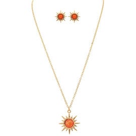 Rain Jewelry Collection N/E SET-SUN ORANGE OPAL
