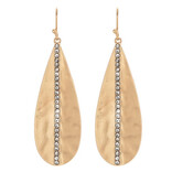 Rain Jewelry Collection Earring - Gold Crystal Line Teardrop Rain Jewelry Collection Earring - Gold Crystal Line Teardrop