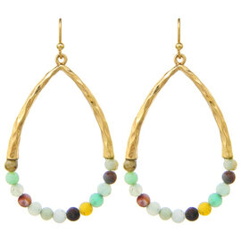 Rain Jewelry Collection E-AMAZONITE BEADED TEARDROP