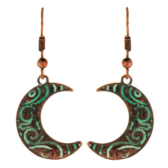 Rain Jewelry Collection E-CRESCENT MOON COPPER
