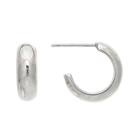Rain Jewelry Collection E-1/2" HOOPS SILVER