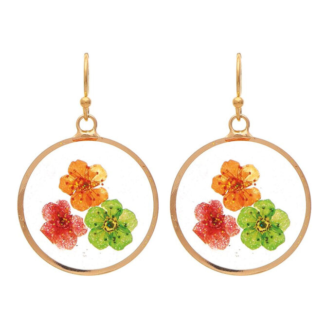 Rain Jewelry Collection E-RND FLWRS PRESSED