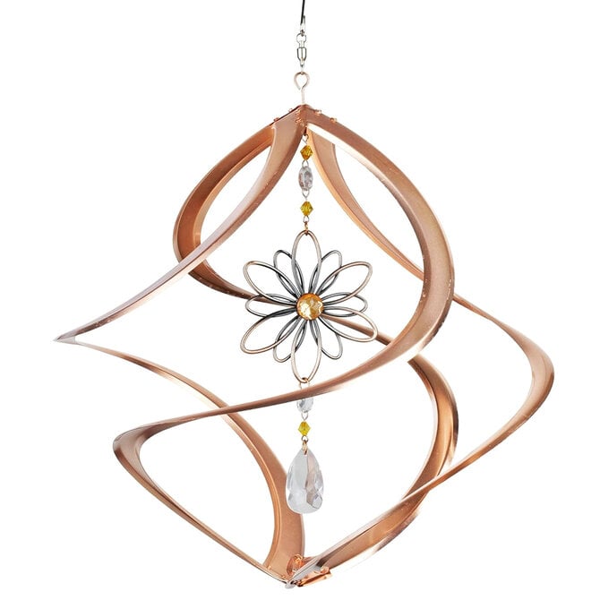 RED CARPET STUIOS LTD Wind Spinner - Copper w/Flower 14"